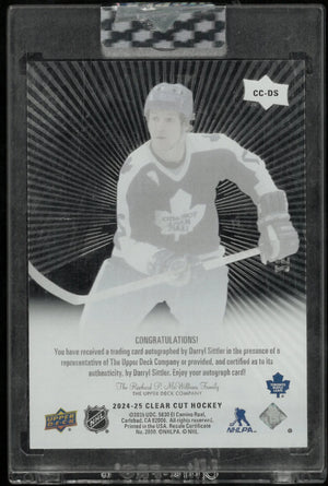 2023-24 Upper Deck Clear Cut Hockey Outburst Auto Darryl Sittler /25 