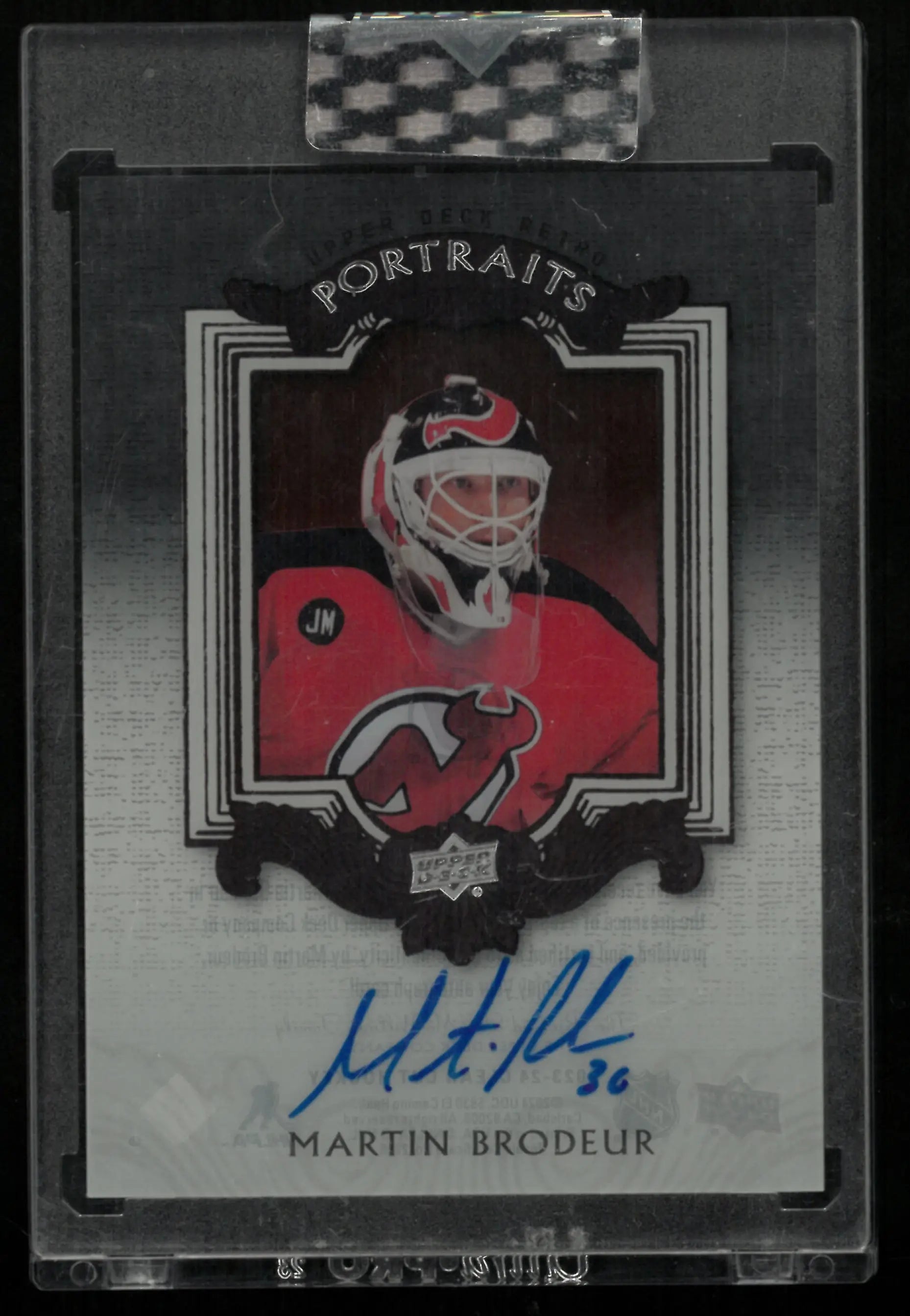2023-24 Upper Deck Clear Cut Portraits Autograph Martin Brodeur Auto 
