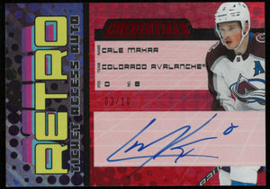 2023-24 Upper Deck Credentials Retro Red Ticket Access Auto Cale Makar /10 