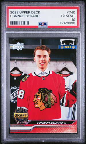 2023-24 Upper Deck Extended Series Draft Rookie Connor Bedard RC PSA 10 