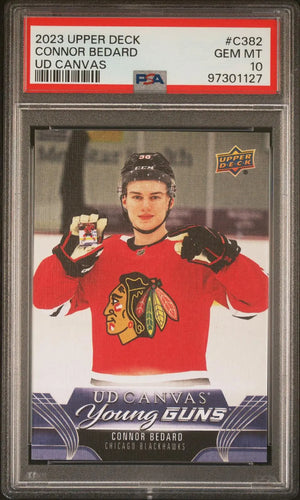 2023-24 Upper Deck Extended UD Canvas Rookie Young Guns Connor Bedard RC PSA 10 