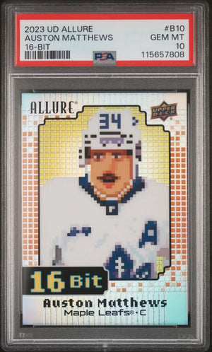 2023-24 Upper Deck Hockey Allure 16-Bit Auston Matthews PSA 10 