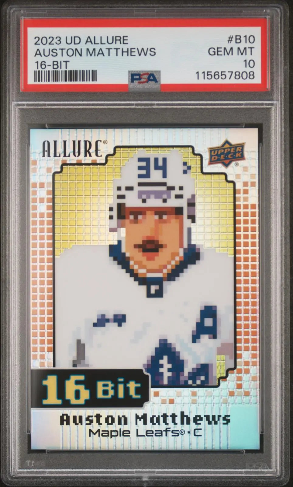 2023-24 Upper Deck Hockey Allure 16-Bit Auston Matthews PSA 10 