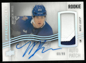 2023-24 Upper Deck Premier Hockey Rookie Auto Patch Matthew Knies /99 