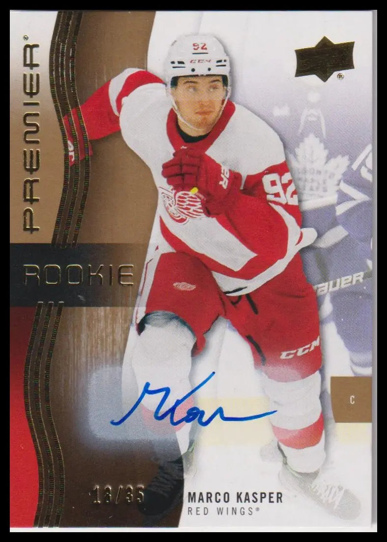2023-24 Upper Deck Premier #145 Marco Kasper Rookie Auto Gold #/35 