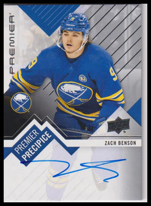 2023-24 Upper Deck Premier #PPR-ZB Zach Benson Premier Precipice Auto Rookies 