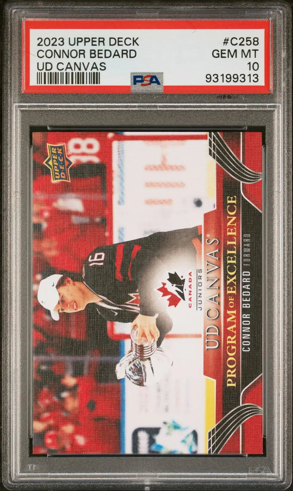 2023-24 Upper Deck S2 UD Canvas Program of Excellence Connor Bedard PSA 10 