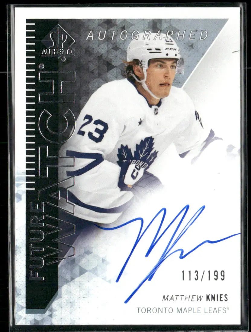 2023-24 Upper Deck SP Authentic Hockey Retro Future Watch Rookie Auto Matthew Knies /199 