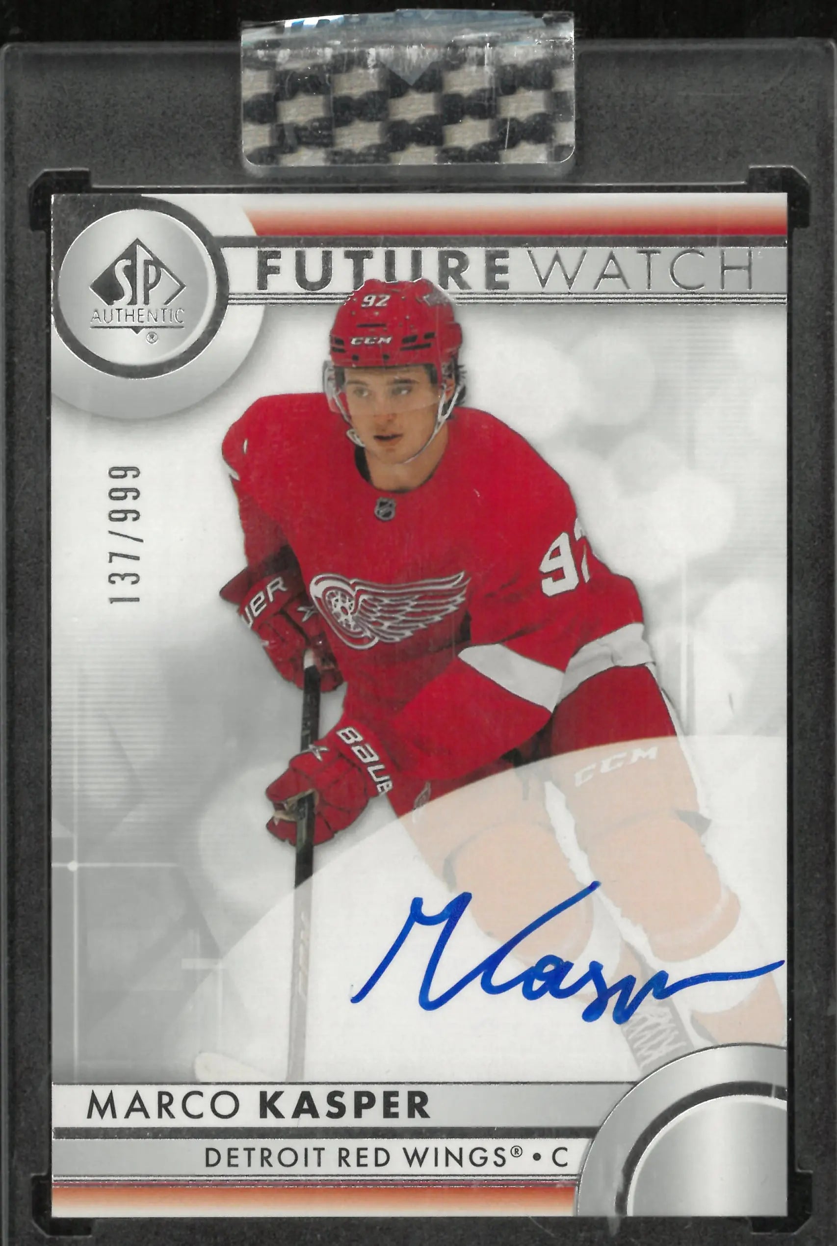 2023-24 Upper Deck SP Authentic Marco Kasper RC Rookie Future Watch Auto /999 