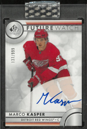 2023-24 Upper Deck SP Authentic Marco Kasper RC Rookie Future Watch Auto /999 