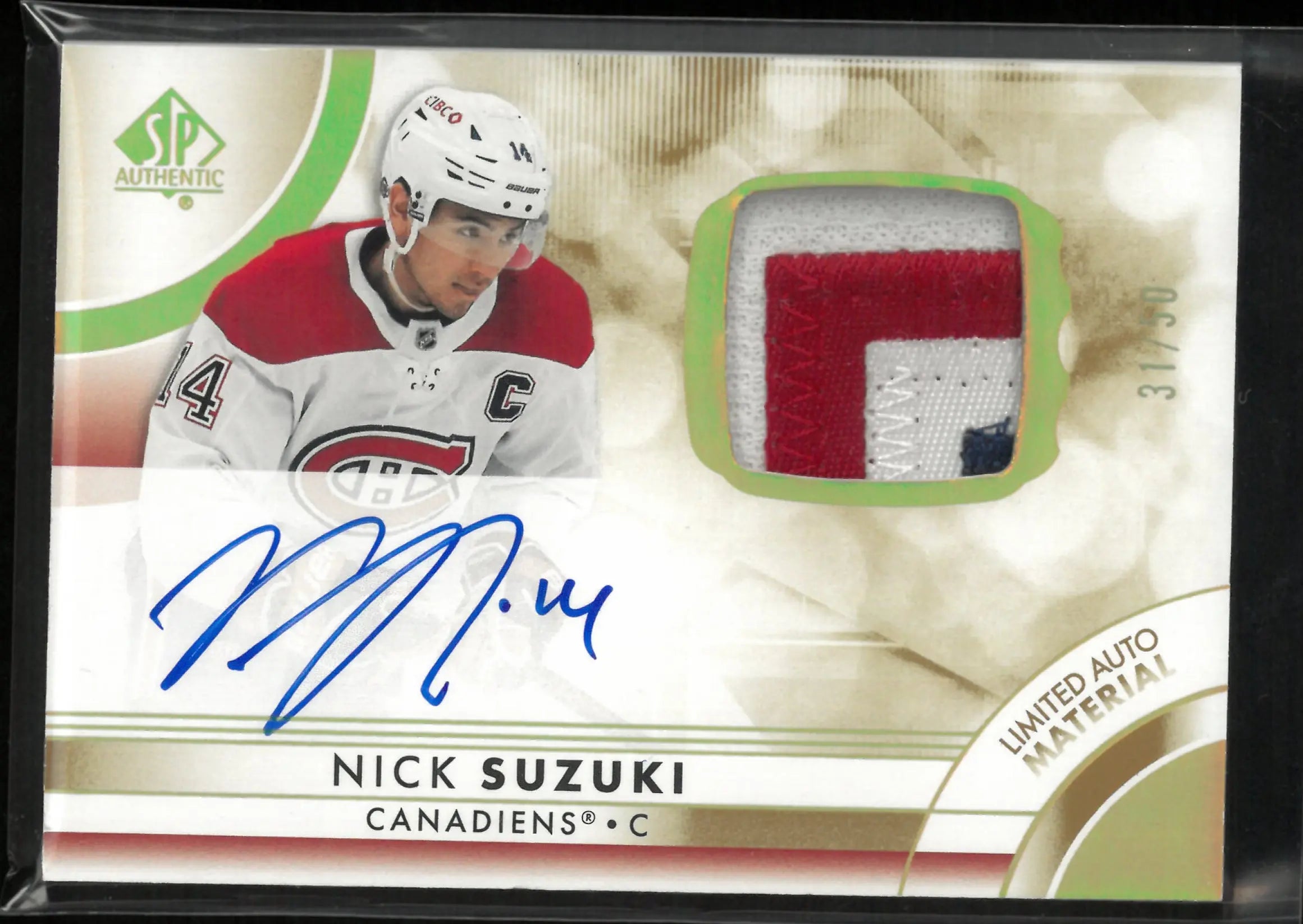2023-24 Upper Deck SP Authentic Patch Auto Nick Suzuki 31/50 