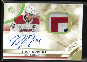 2023-24 Upper Deck SP Authentic Patch Auto Nick Suzuki 31/50 