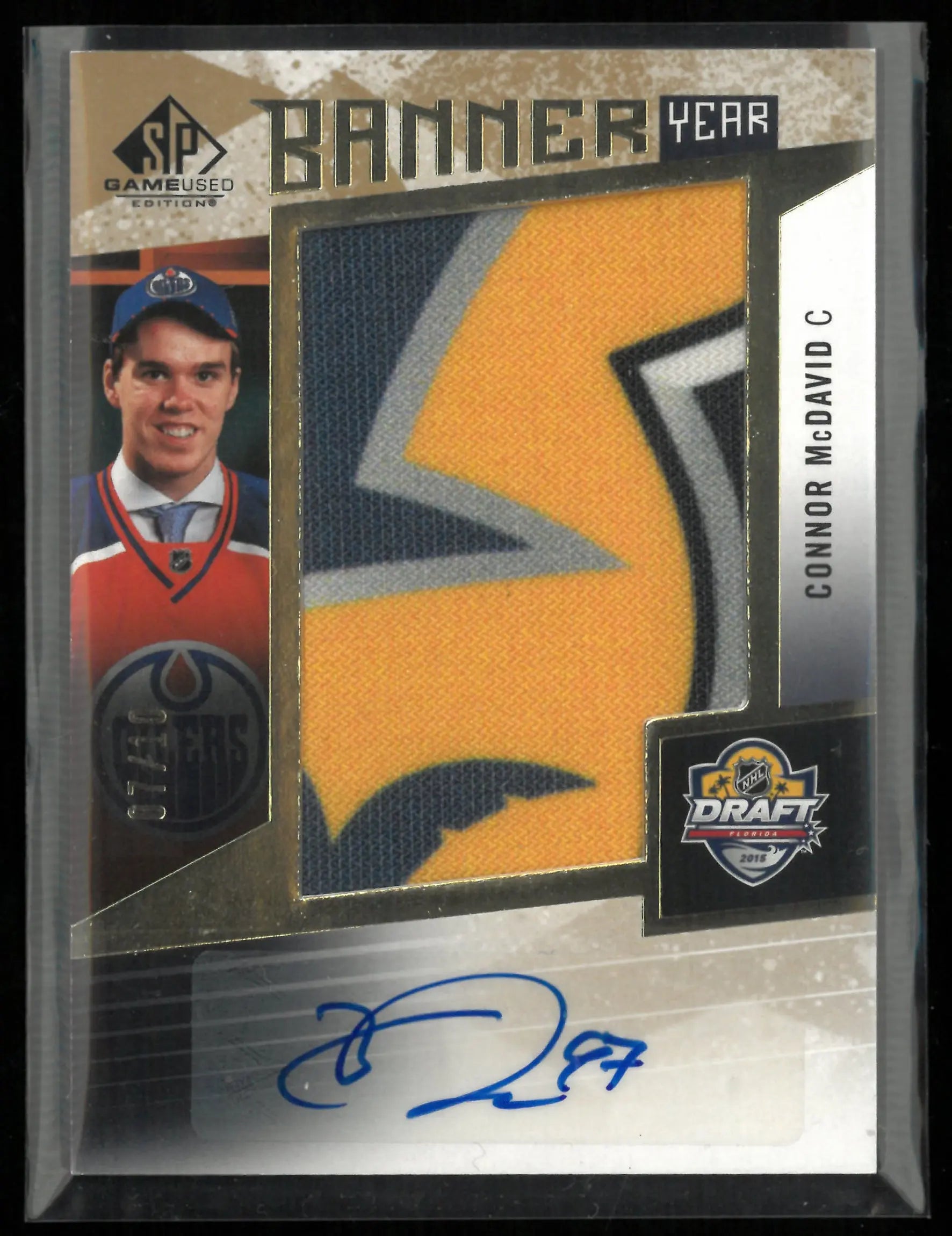2023-24 Upper Deck SP Game Used Banner Year Connor McDavid Autograph /10 