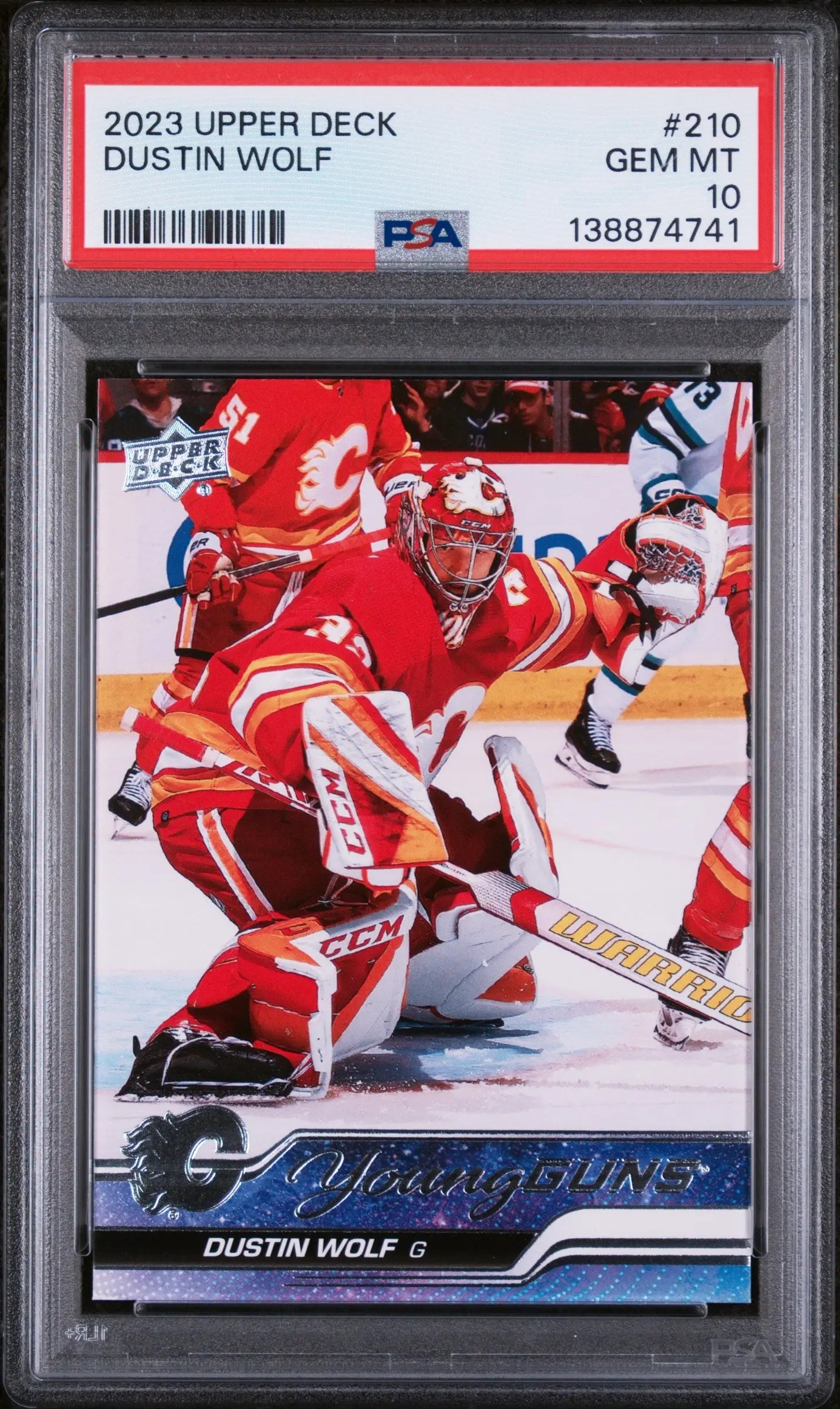 2023-24 Upper Deck Series 1 Dustin Wolf Young Guns RC Rookie #210 PSA 10 