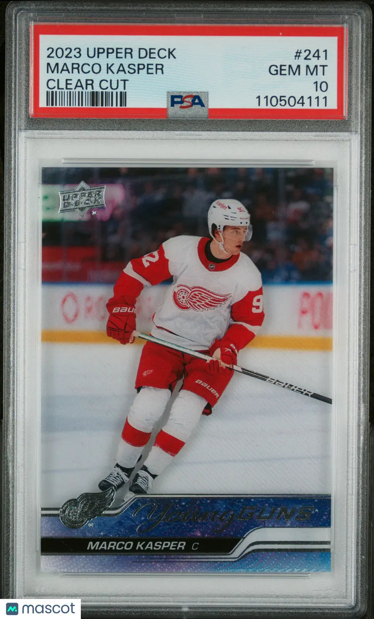 2023-24 Upper Deck Series 1 Marco Kasper Young Guns RC Clear Cut PSA 10 