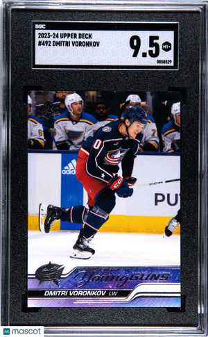 2023-24 Upper Deck Series 2 Hockey Dmitri Voronkov Young Guns RC SGC 9.5 