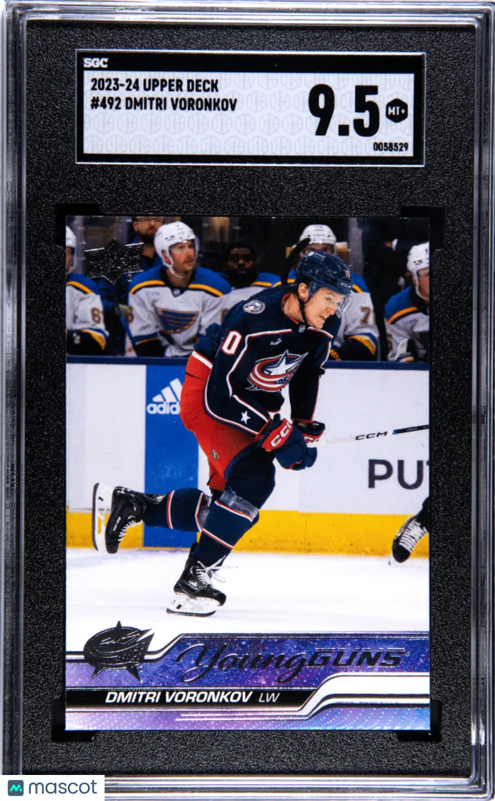 2023-24 Upper Deck Series 2 Hockey Dmitri Voronkov Young Guns RC SGC 9.5 