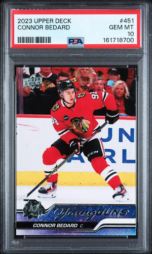 2023-24 Upper Deck Series 2 Hockey Rookie Young Guns Connor Bedard RC PSA 10 