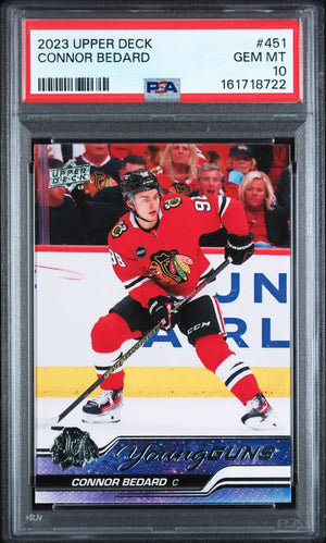 2023-24 Upper Deck Series 2 Hockey Rookie Young Guns Connor Bedard RC PSA 10 