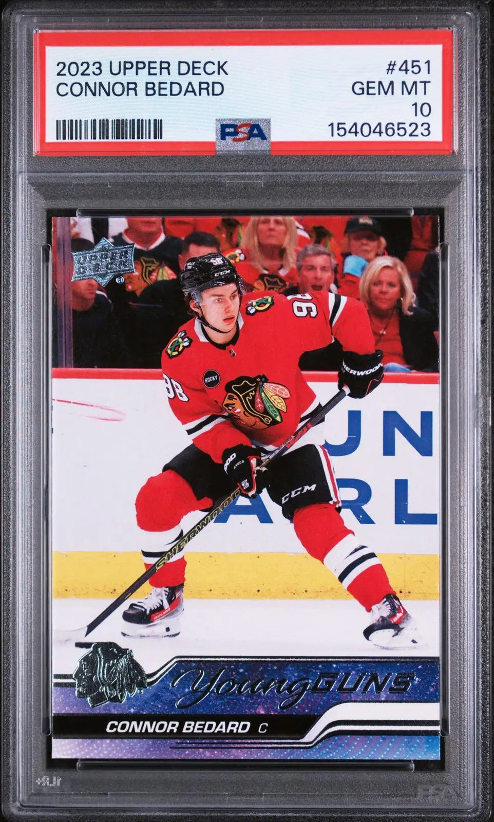 2023-24 Upper Deck Series 2 Rookie Young Guns Connor Bedard RC PSA 10 