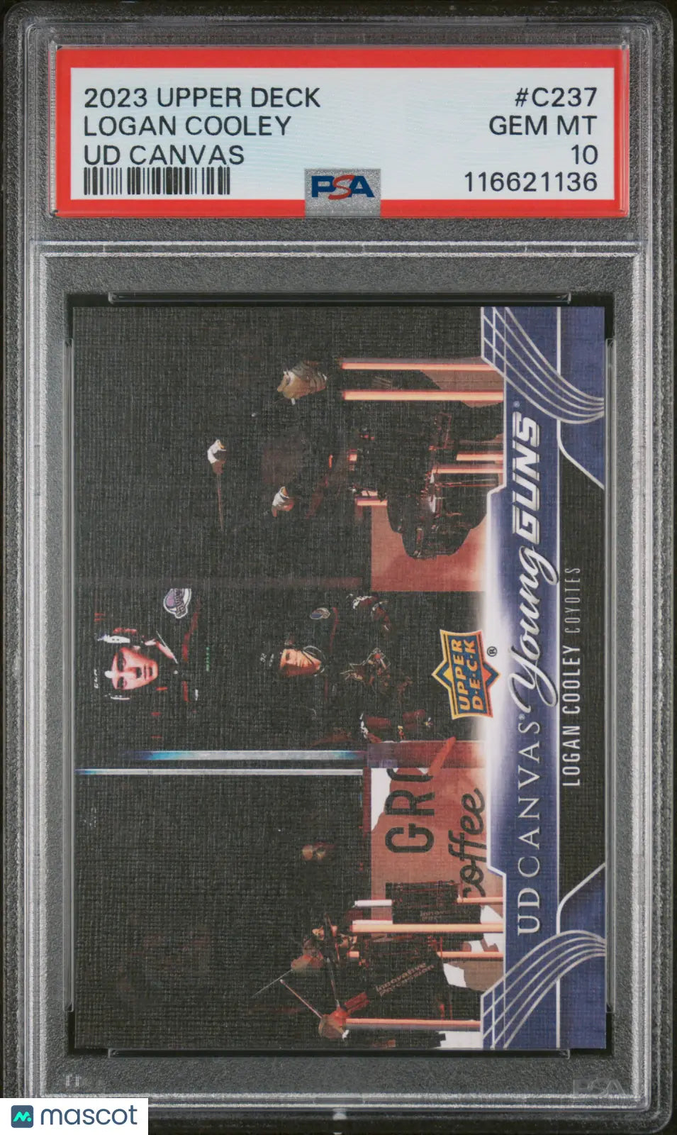 2023-24 Upper Deck Series 2 UD Canvas Young Guns RC Logan Cooley PSA 10 