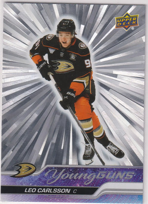 2023-24 Upper Deck Series 2 Young Guns Rookie Leo Carlsson Outburst RC 