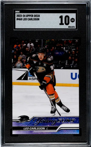 2023-24 Upper Deck Series 2 Young Guns Rookie Leo Carlsson RC SGC 10 