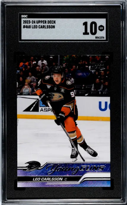 2023-24 Upper Deck Series 2 Young Guns Rookie Leo Carlsson RC SGC 10 