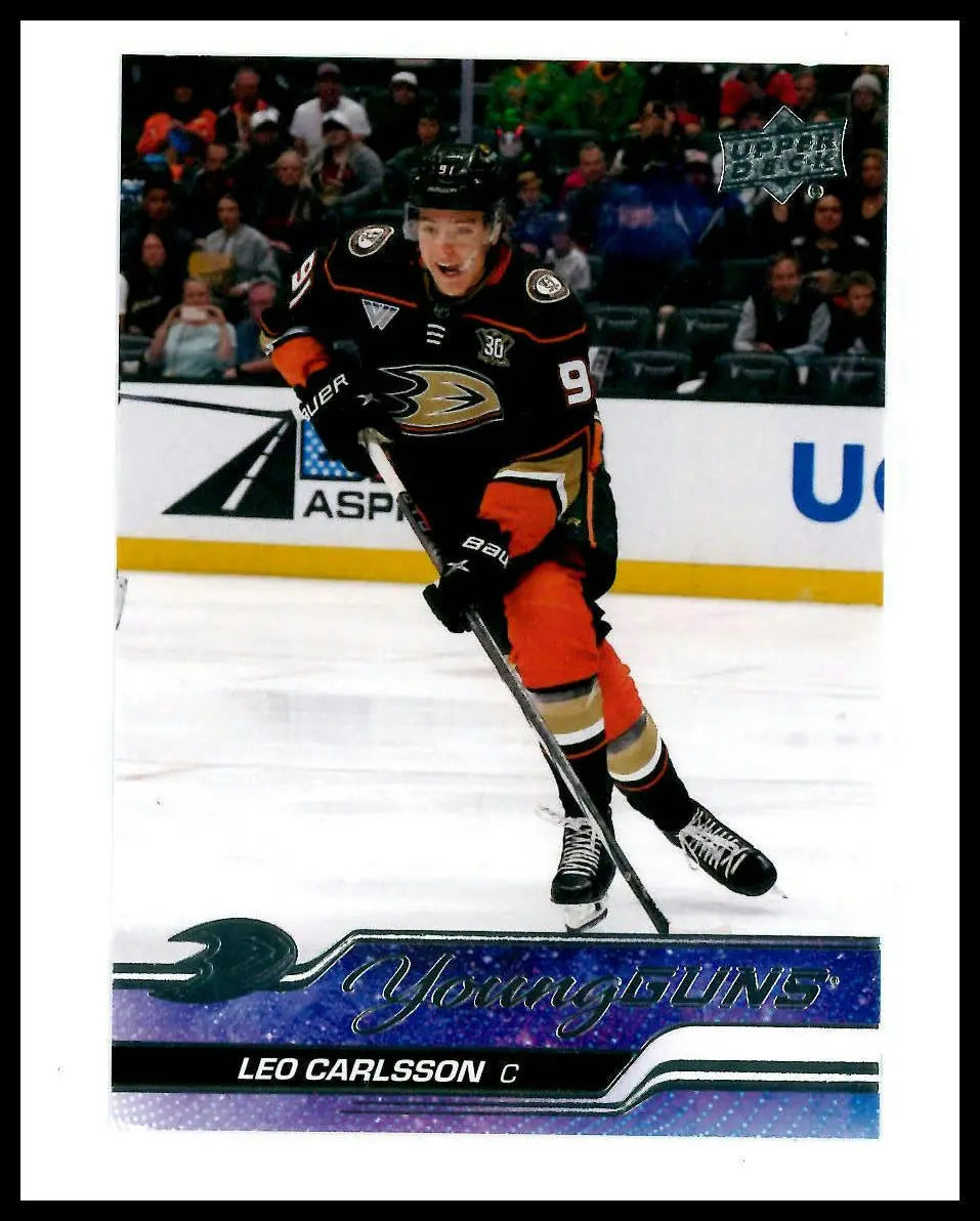 2023-24 Upper Deck Series 2 Young Guns Rookie Leo Carlsson RC (A) 