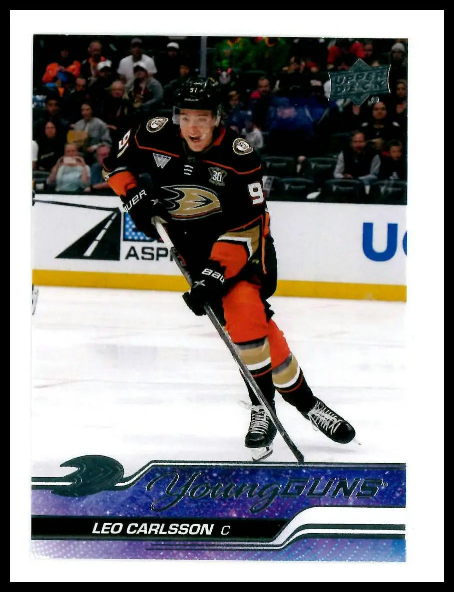 2023-24 Upper Deck Series 2 Young Guns Rookie Leo Carlsson RC (B) 