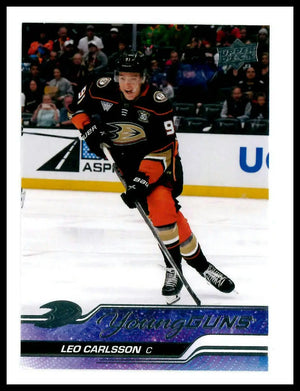2023-24 Upper Deck Series 2 Young Guns Rookie Leo Carlsson RC (B) 