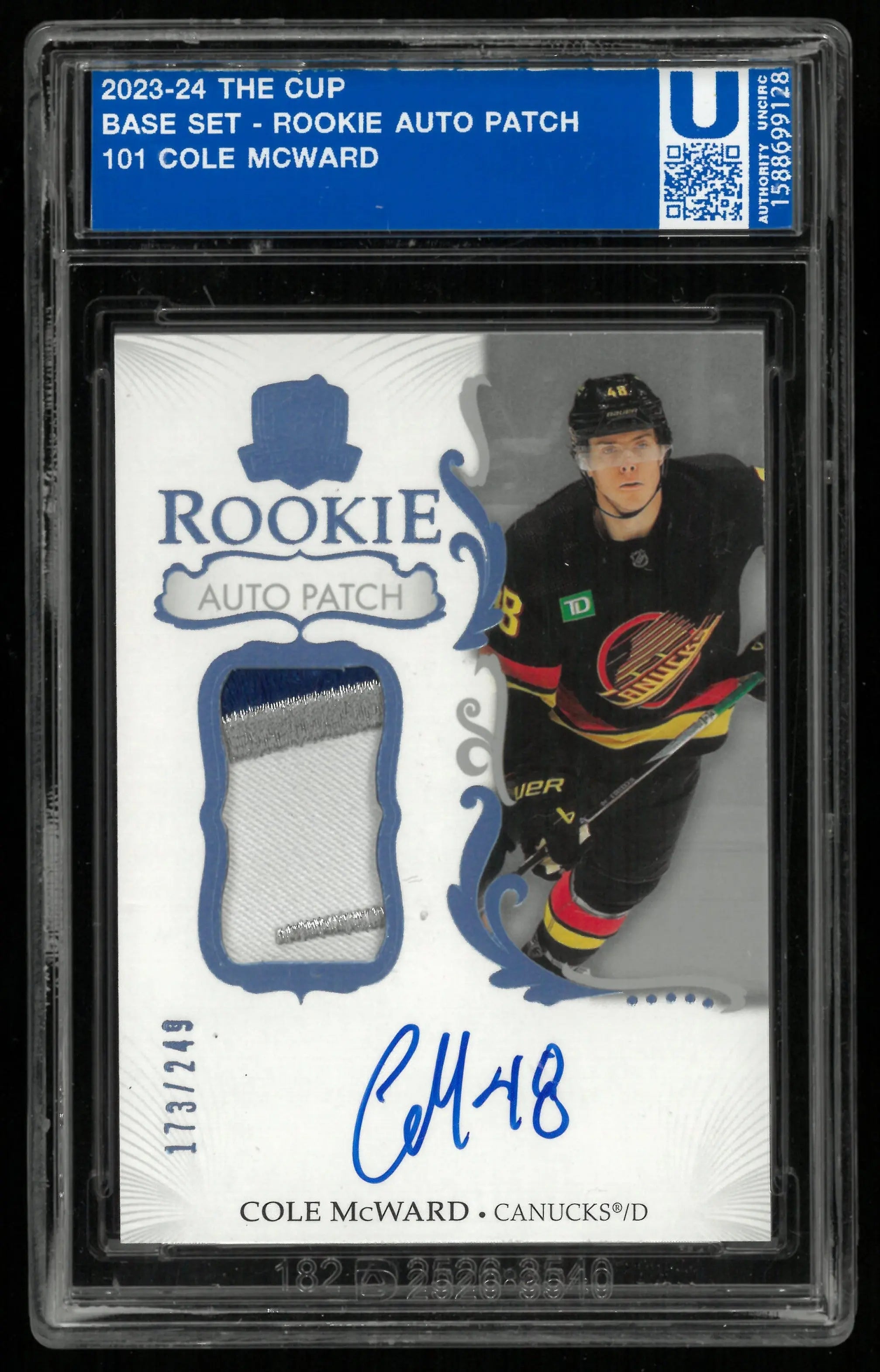 2023-24 Upper Deck The Cup Cole McWard RC Rookie Patch Auto /249 