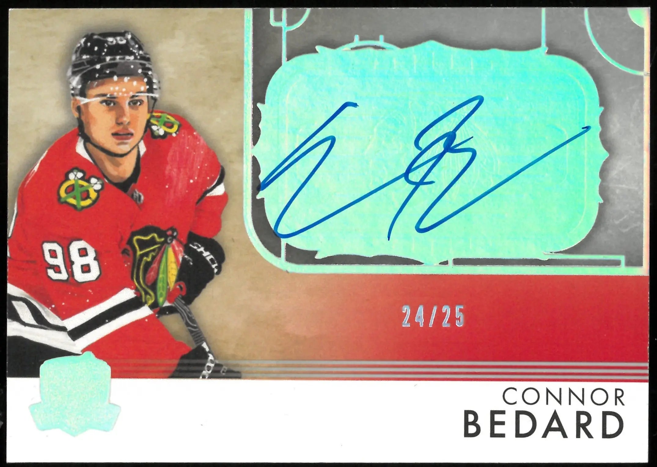 2023-24 Upper Deck The Cup Connor Bedard RC Rookie Rink Gallery Auto /25 