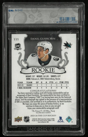 2023-24 Upper Deck The Cup Danil Gushchin RC Rookie Patch Auto /249 