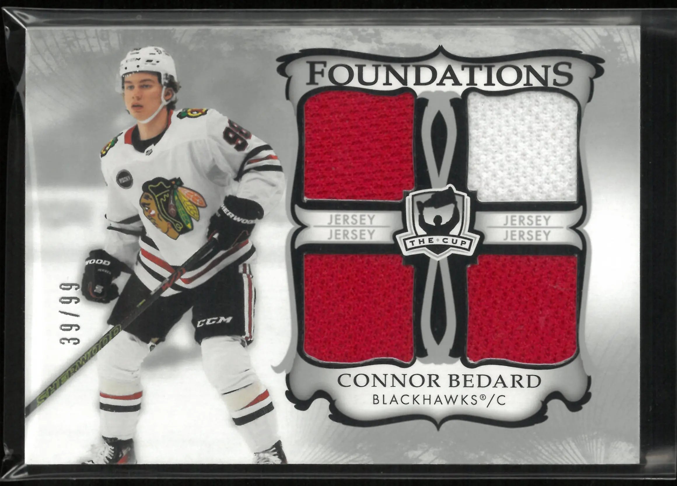 2023-24 Upper Deck The Cup Foundations Connor Bedard Jersey Patch 39/99 