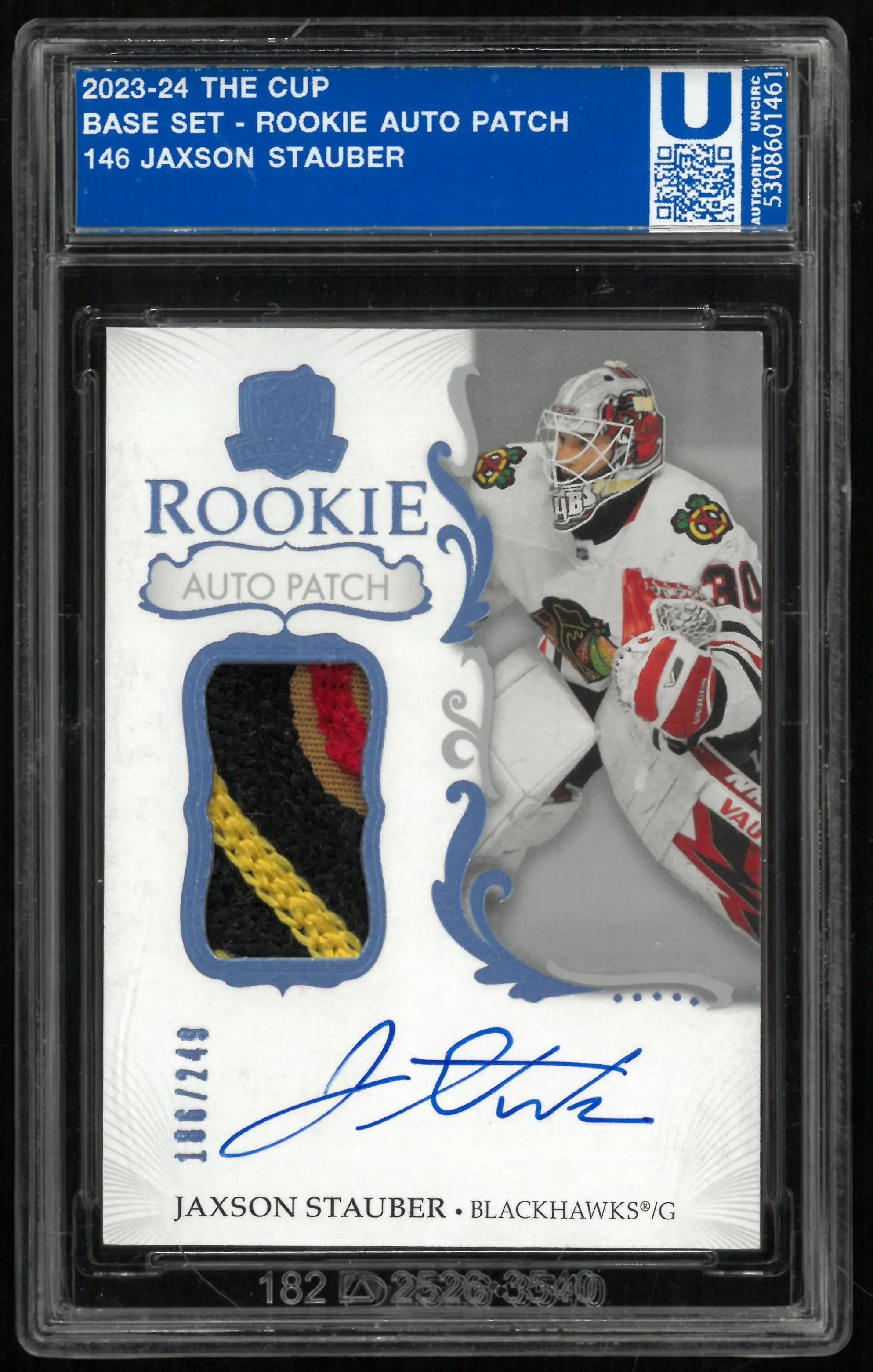2023-24 Upper Deck The Cup Jaxson Stauber RC Rookie Patch Auto /249 