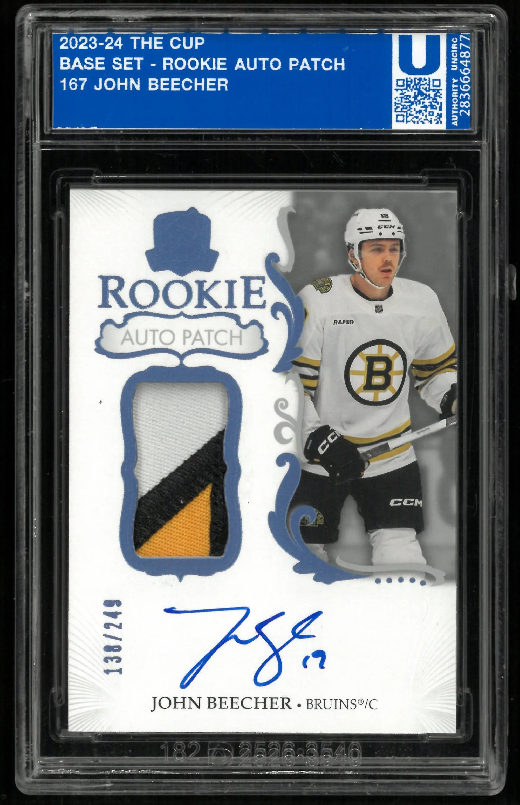 2023-24 Upper Deck The Cup John Beecher RC Rookie Patch Auto /249 