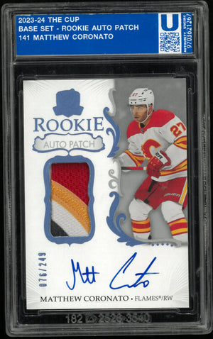 2023-24 Upper Deck The Cup Matthew Coronato Rookie Patch Auto /249 