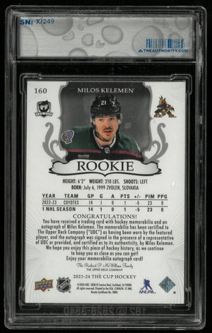 2023-24 Upper Deck The Cup Milos Kelemen RC Rookie Patch Auto /249 