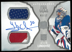 2023-24 Upper Deck The Cup Pro Gear Dual Patch Auto Henrik Lundqvust /12 