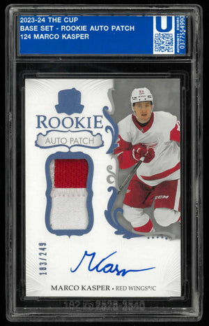 2023-24 Upper Deck The Cup Rookie Patch Autograph Marco Kasper Auto /249 RC 