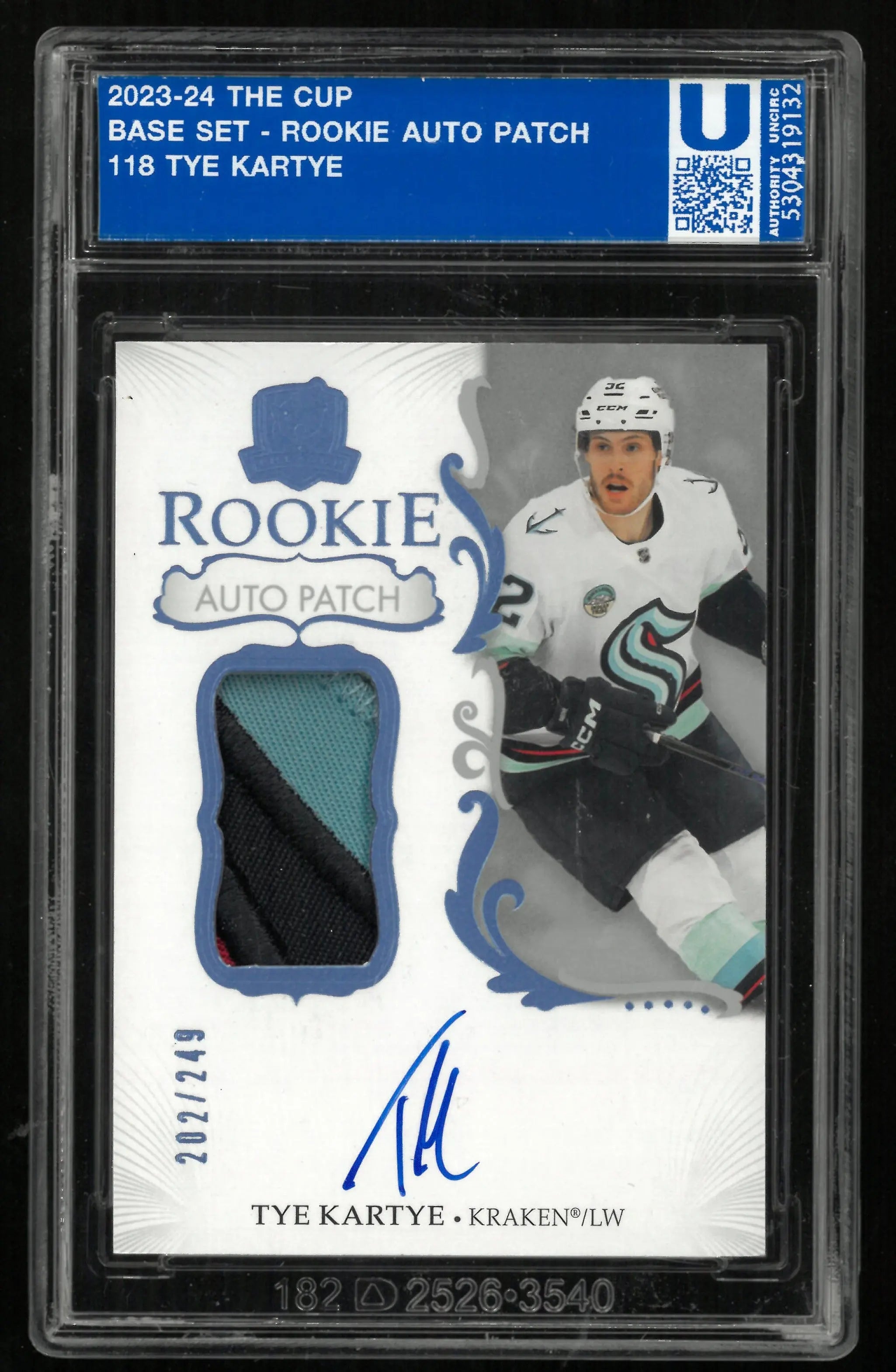 2023-24 Upper Deck The Cup Tye Kartye RC Rookie Patch Auto /249 