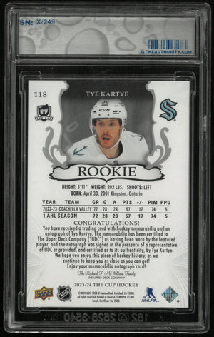 2023-24 Upper Deck The Cup Tye Kartye RC Rookie Patch Auto /249 