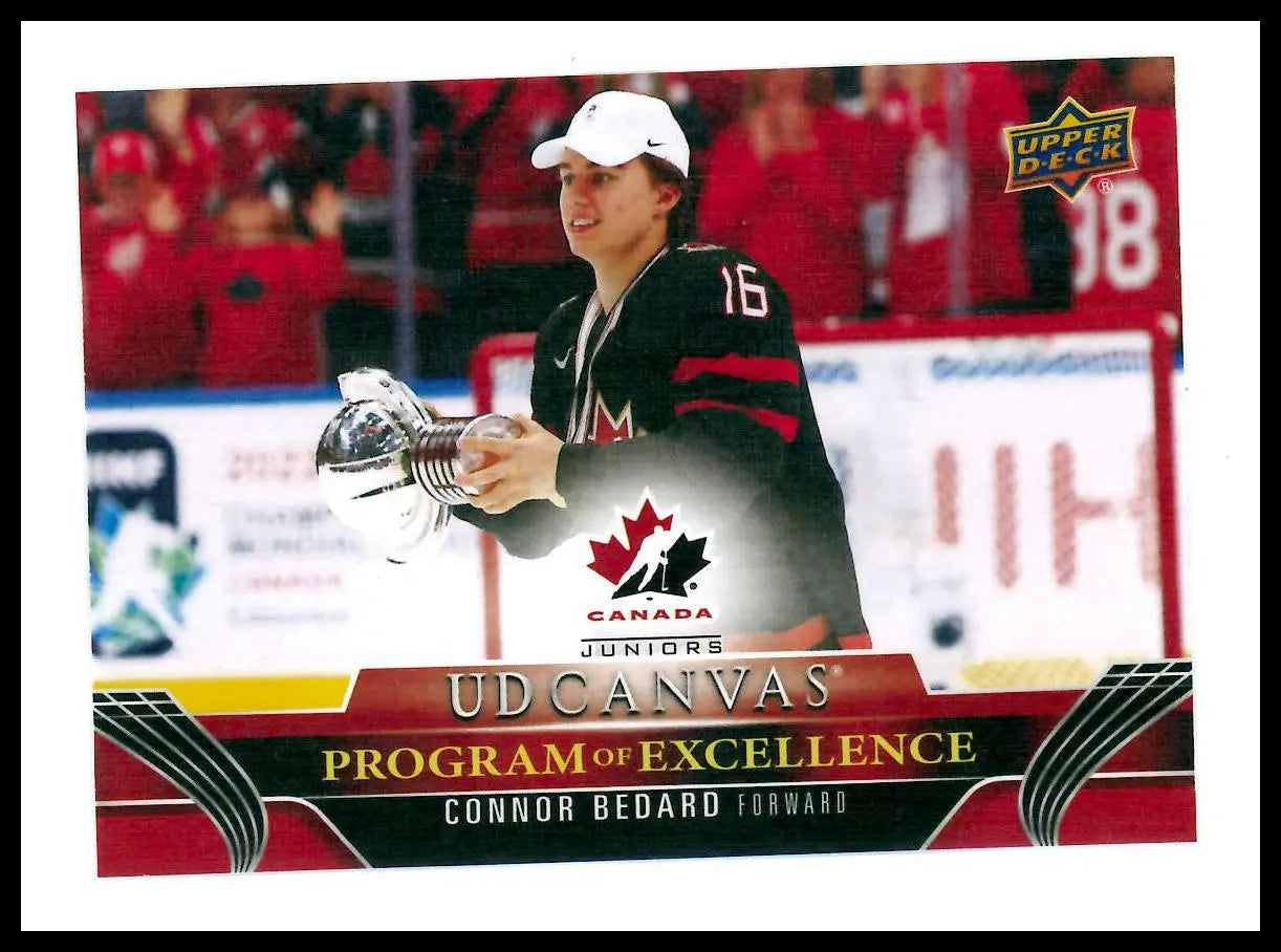 2023-24 Upper Deck UD Canvas Program Of Excellence Rookie Connor Bedard RC 