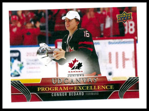 2023-24 Upper Deck UD Canvas Program Of Excellence Rookie Connor Bedard RC 