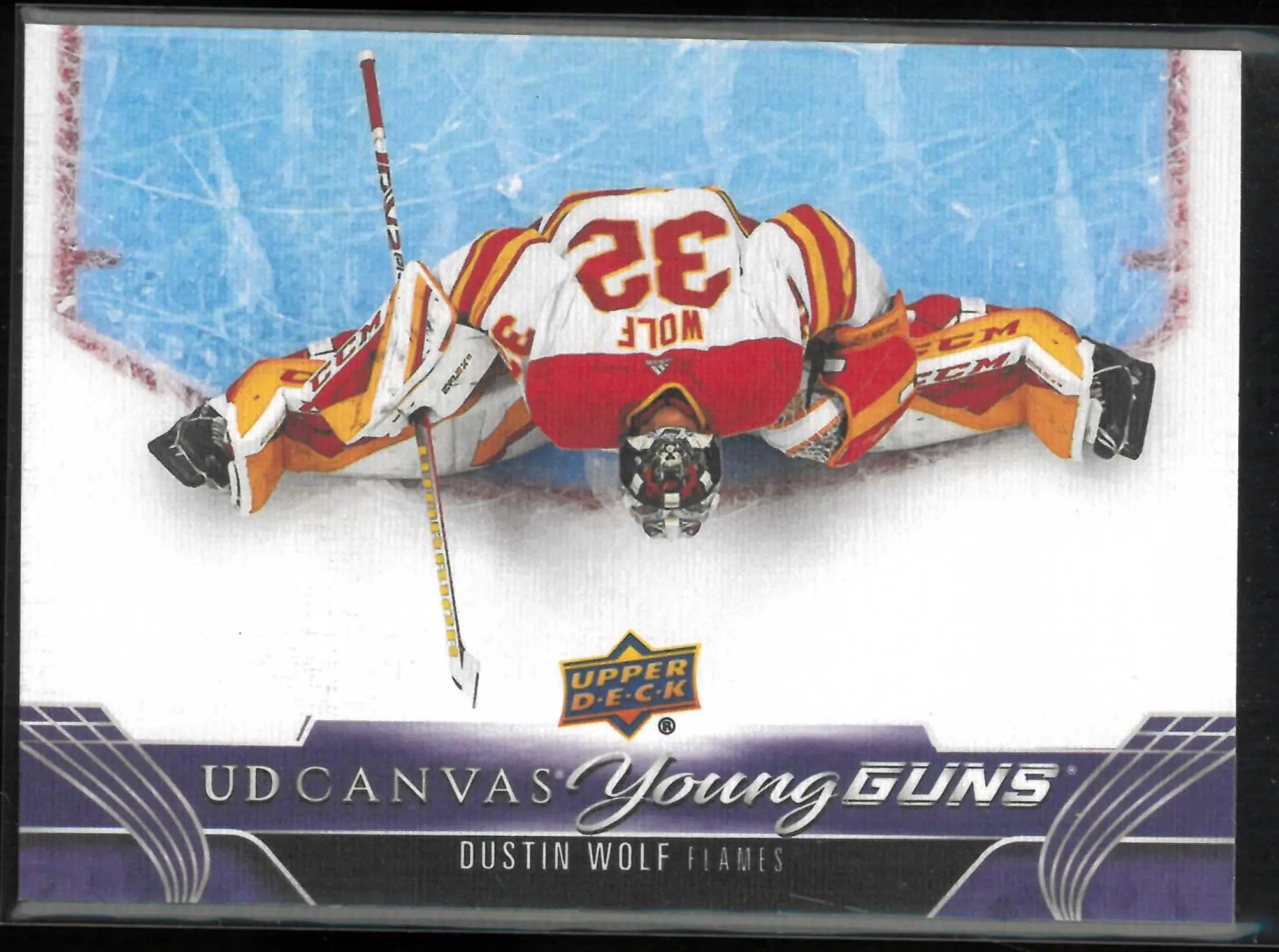 2023-24 Upper Deck #C109 Dustin Wolf UD Canvas Young Guns Rookie 
