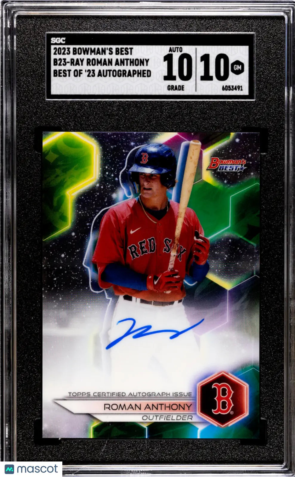 2023 Bowman's Best Roman Anthony RC '23 Autograph Auto SGC 10 Auto 10 