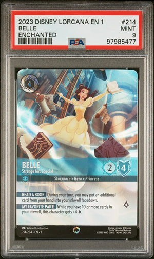 2023 Disney Lorcana The First Chapter Belle Enchanted PSA 9 