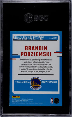 2023 Donruss Brandin Podziemski #249 Red SGC 9 