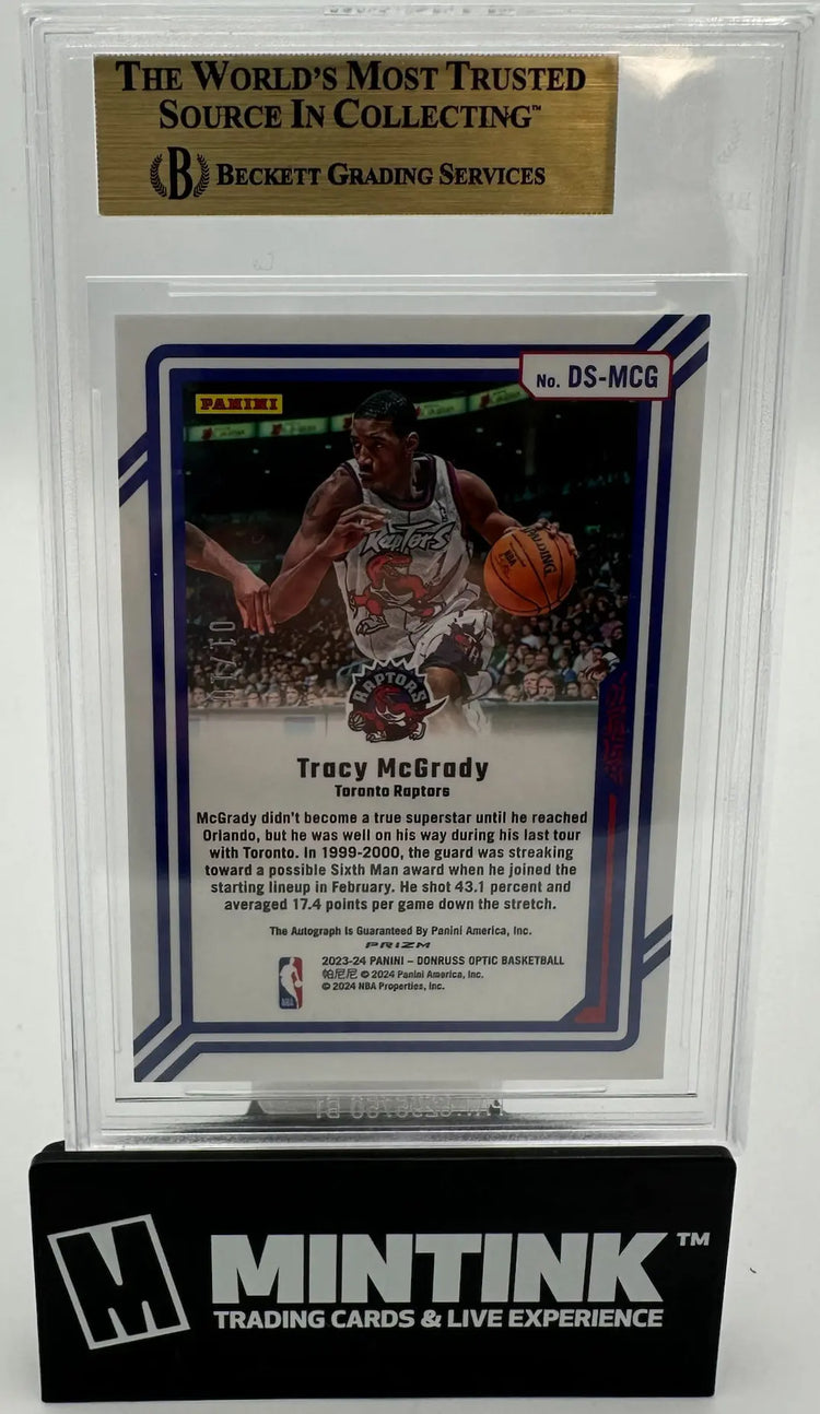 2023 Donruss Optic Dominators Autograph Tracy McGrady Gold /10 BGS 9.5 Auto 9 